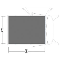 Outwell Footprint Blossburg 380 - Footprint 5 Outwell Footprint Blossburg 380 - Footprint -Outdoor Camping Shop outwell footprint blossburg 380 footprint detail 2