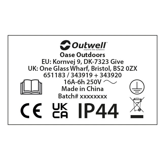 Outwell Taurus Cee Camping Cable H07RN-F 3G2.5 4 Outwell Taurus Cee Camping Cable H07RN-F 3G2.5 - Image 2
